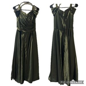 Sophisticated Olive Green Wedding Dress